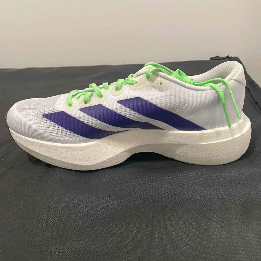 Adidas Adizero Evo SL Running Shoes White Purple Pink JS4456 Men 9.5 Womens 10.5